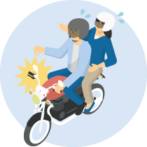 ご自身や同乗者への補償 バイク保険のアクサダイレクト